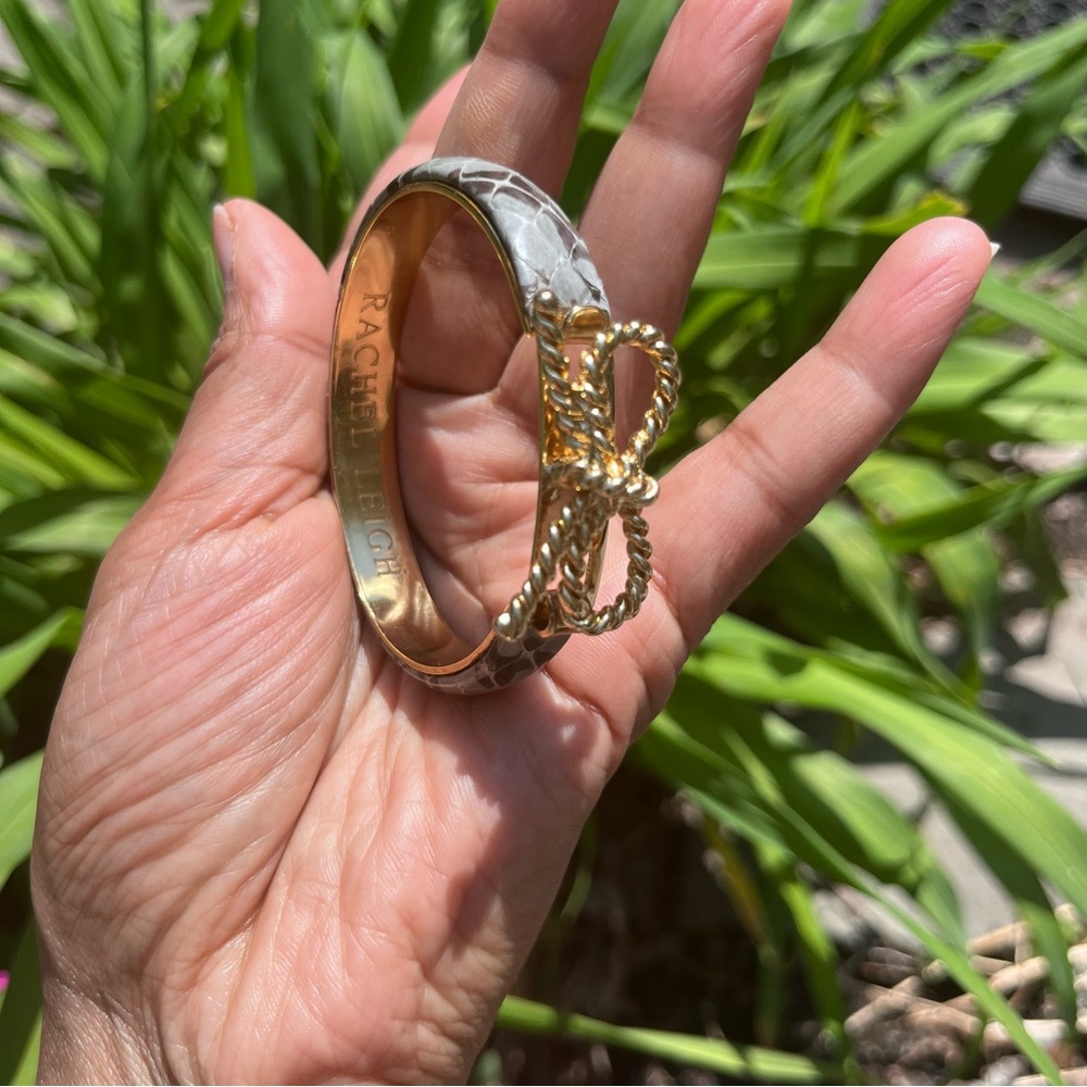 Rachel Leigh Gold Tone Python Bangle! - Picture 4 of 7